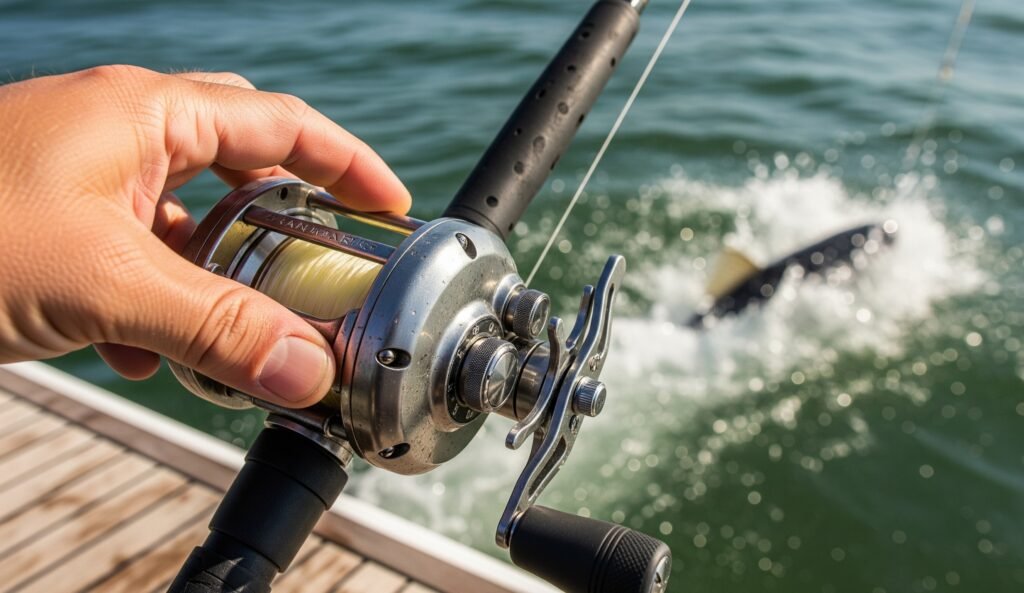 Fishing Reel with No AntiReverse Trigger Key Takeway Image