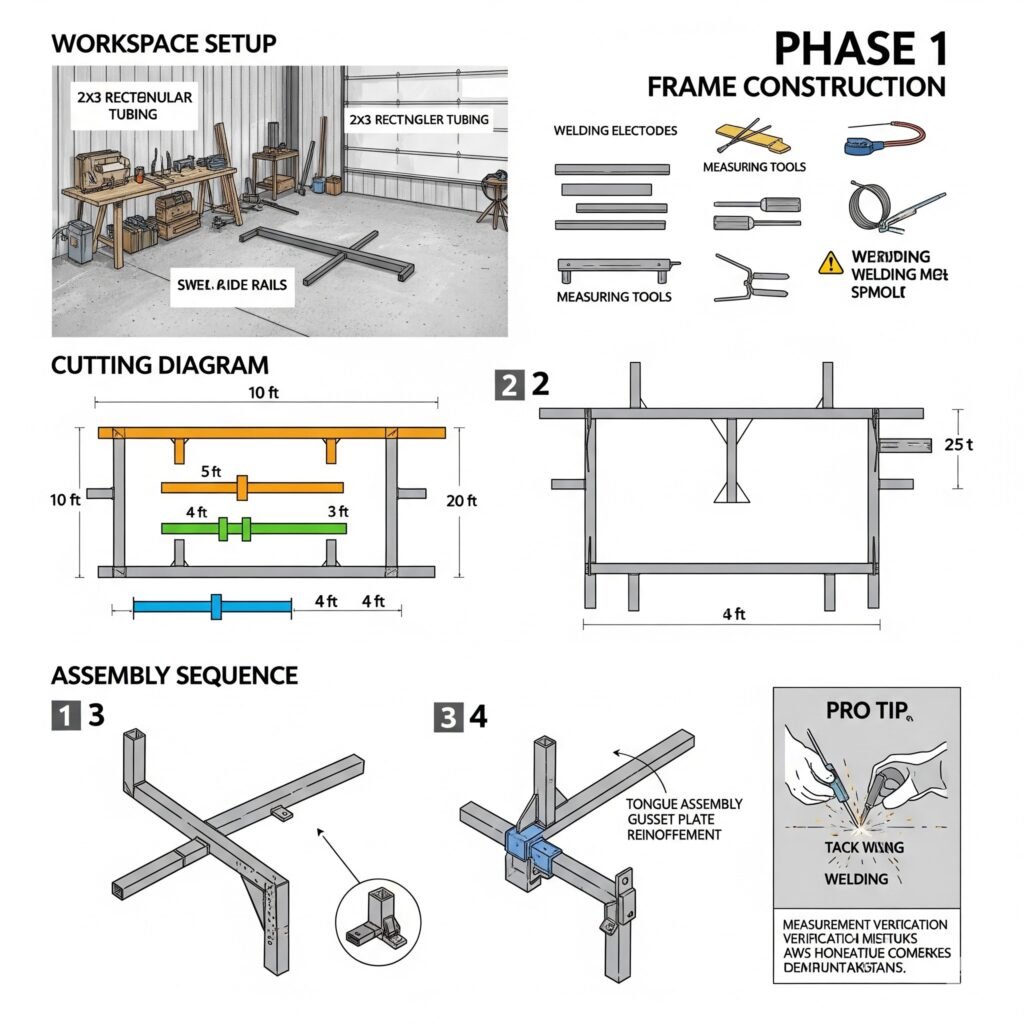 How to build a kayak Trailer DIY system Phase 1 Frame Construction