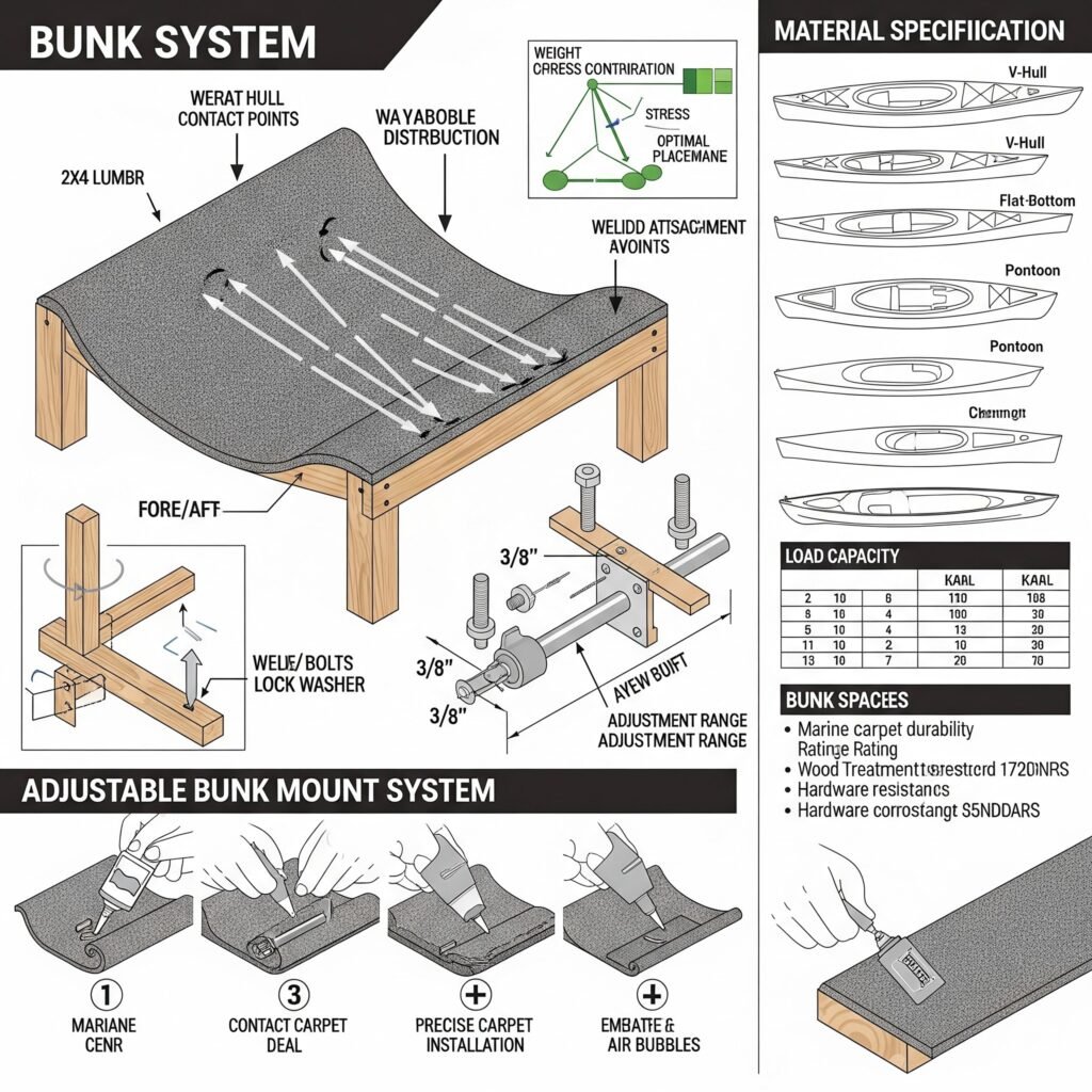 How to build a kayak Trailer. Phase 3 - Bunk System Construction
