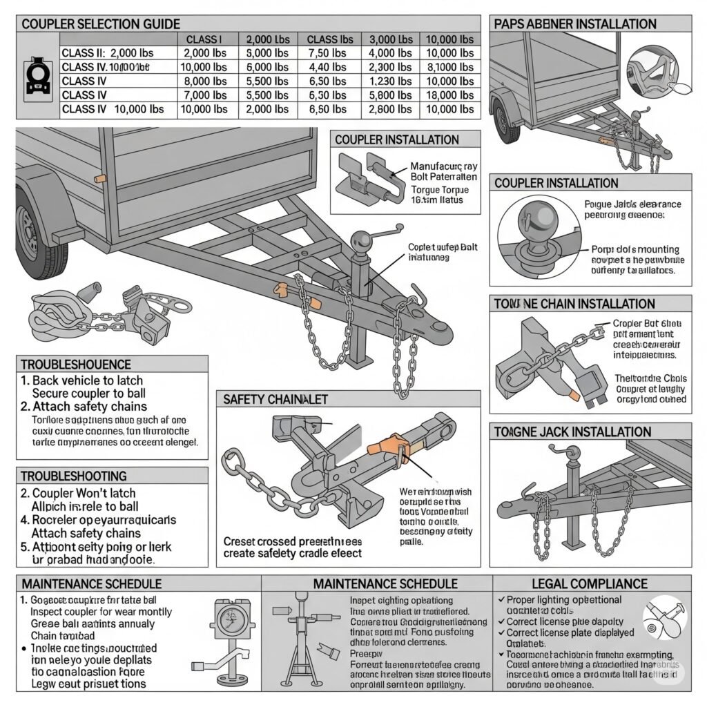 How to build a Kayak Trailer. Phase 4 - Tongue and Coupler Assembly