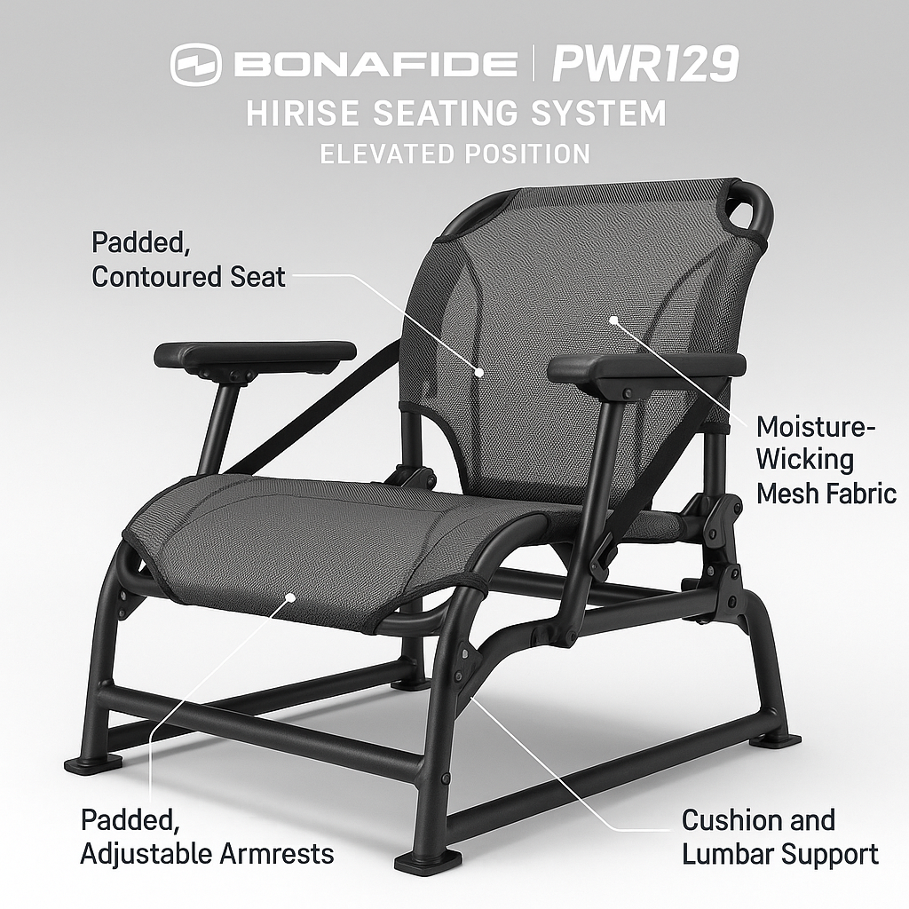 Create a 1024x1024 square image showing the Bonafide PWR129'