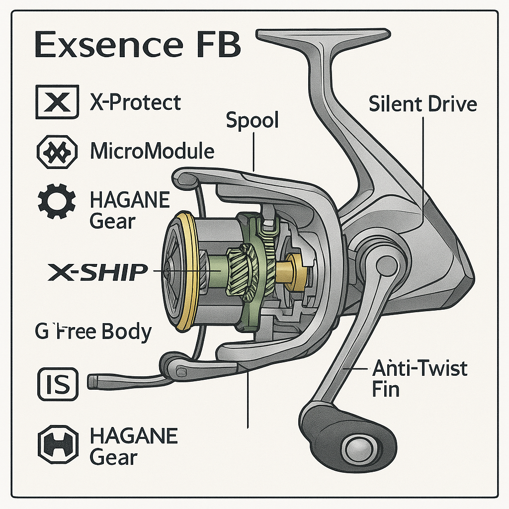 Square technical diagram illustration showing internal comp