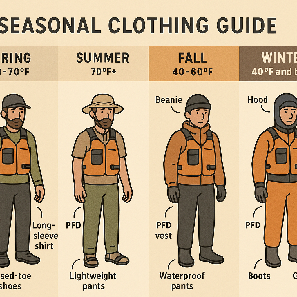 Seasonal clothing guide in 1536x1024 landscape format showi